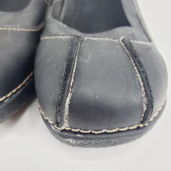 Duluth Trading Co Andina Skimmer Black Leather Slip On Shoe Women's 9 Medium - Picture 9 of 9